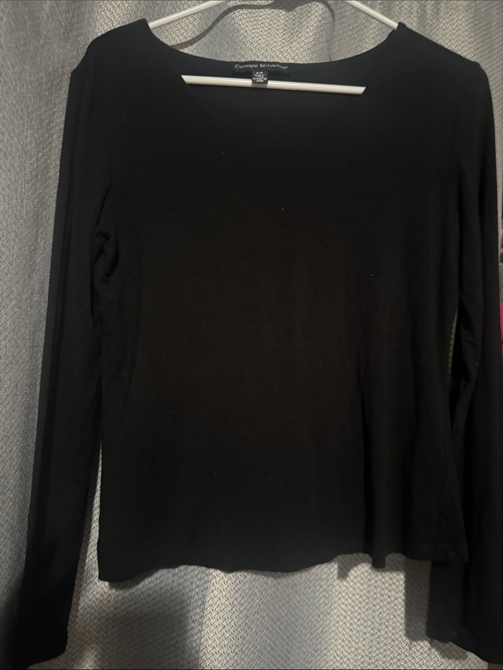Catherine Malandrino Black Long-Sleeve Tee